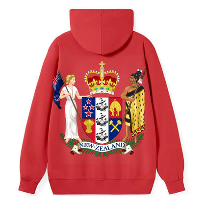Coat Of Arms Of New Zealand - Classic Pullover Hoodie - Red