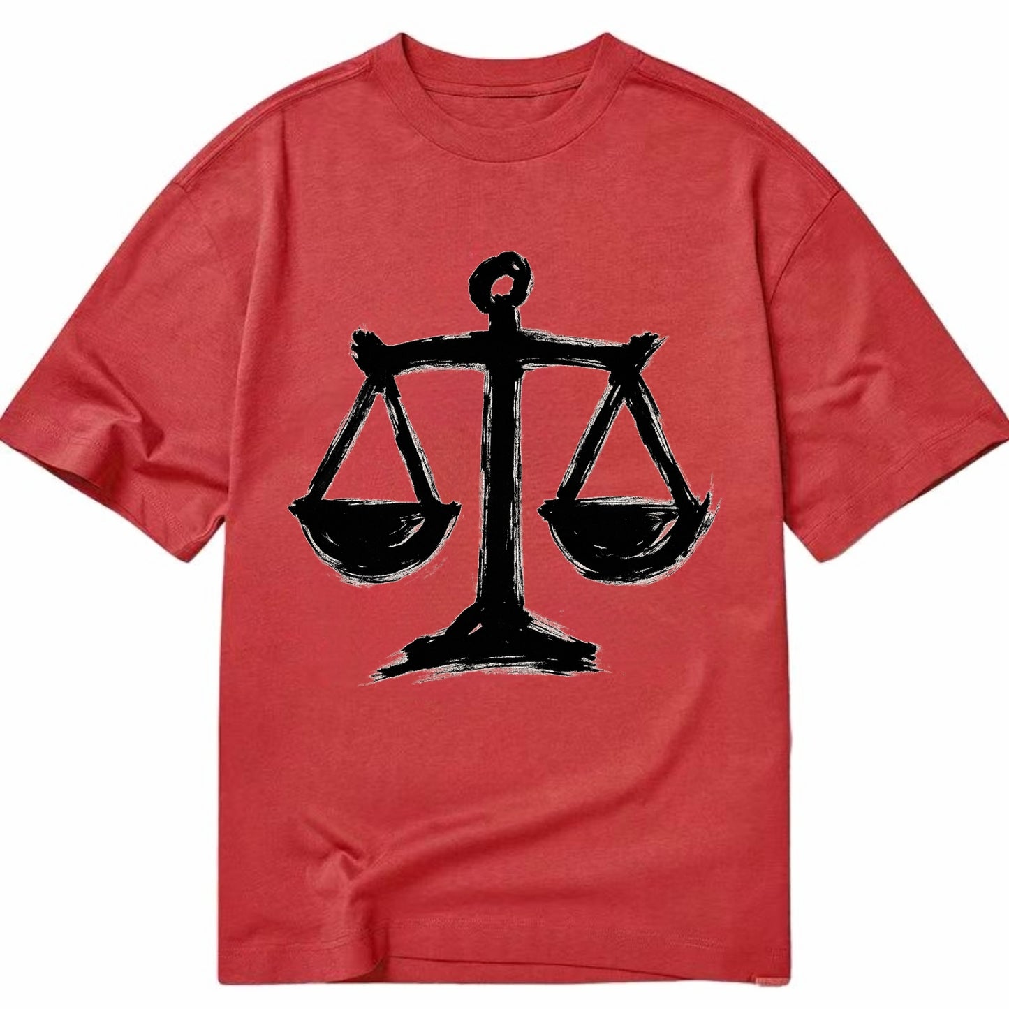 Scales of justice - equality and fairness bold ink style - Classic T-shirt - Red