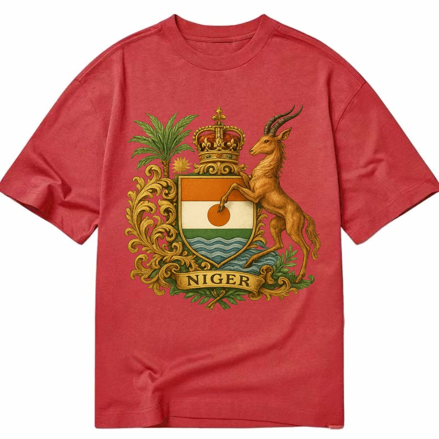 Niger Heritage Badge  - Classic T-shirt - Red