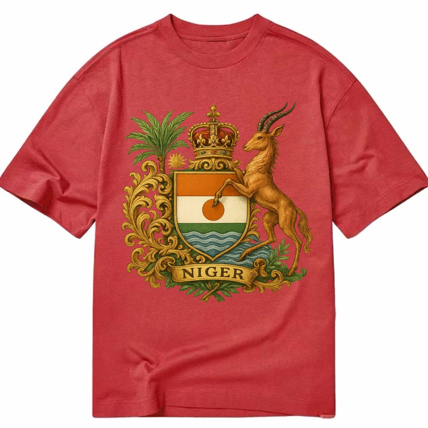 Niger Heritage Badge  - Classic T-shirt - Red