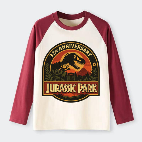 Jurassic Park 32nd Anniversary - Raglan Long Sleeve T-Shirt