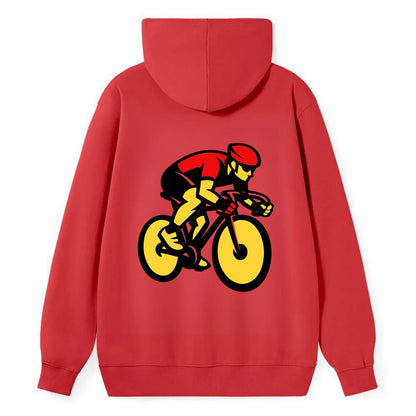 Speed Demon Cyclist - Classic Pullover Hoodie - Red