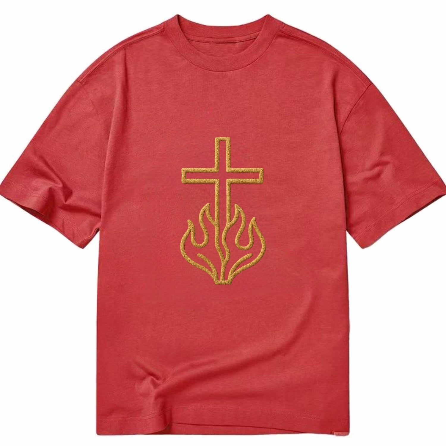 Burning Bush Cross  - Classic T-shirt - Red