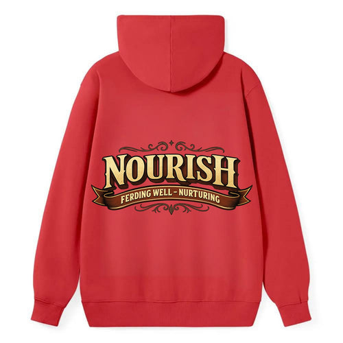 Bold typography design - NOURISH - feeding well, nurturing - Classic Pullover Hoodie