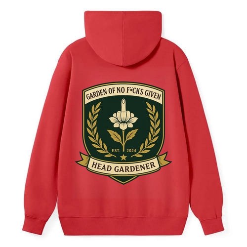 Shield with middle finger flower - Garden of No F*cks Given - Head - Classic Pullover Hoodie