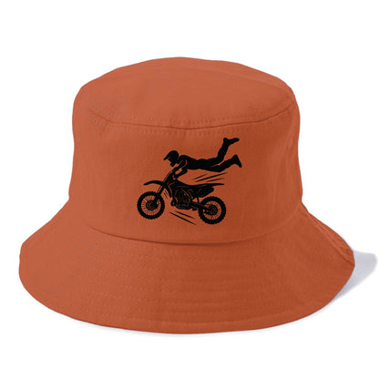 Motocross rider airborne trick - Bucket Hat - Red