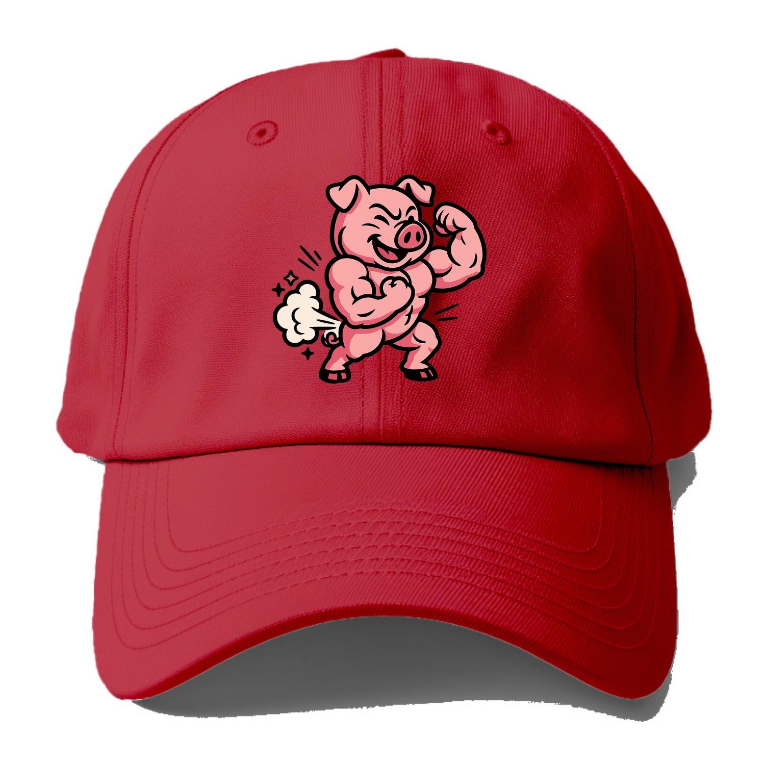 Strong Pig - Baseball Cap - Red
