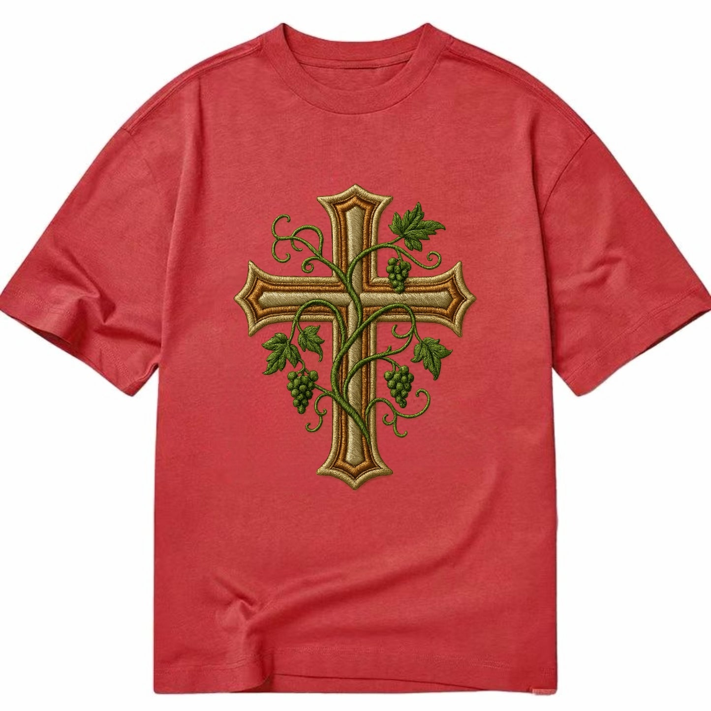 Vine Cross  - Classic T-shirt - Red