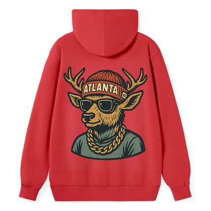 "deer" "atlanta" "atl" "red" "us South" - Classic Pullover Hoodie - Red