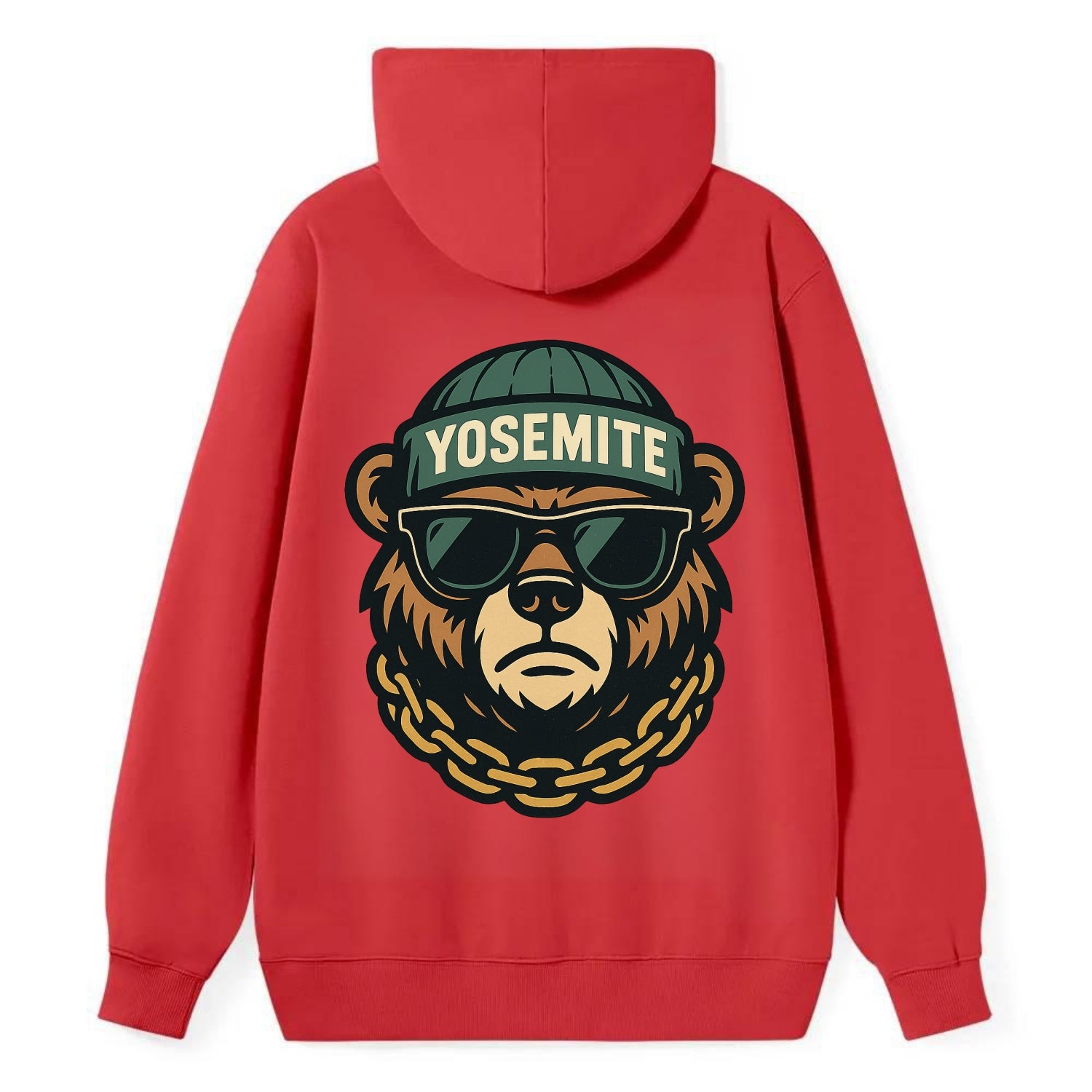 Yosemite Bear - Classic Pullover Hoodie - Red