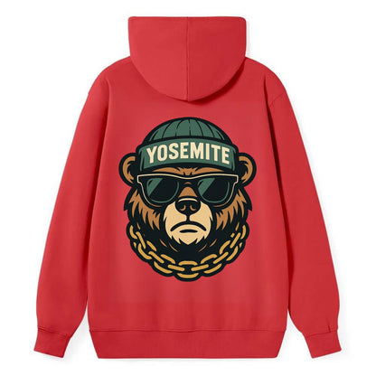 Yosemite Bear - Classic Pullover Hoodie - Red