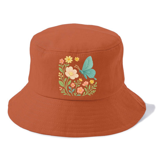 Mint Night Butterfly - Bucket Hat - Red