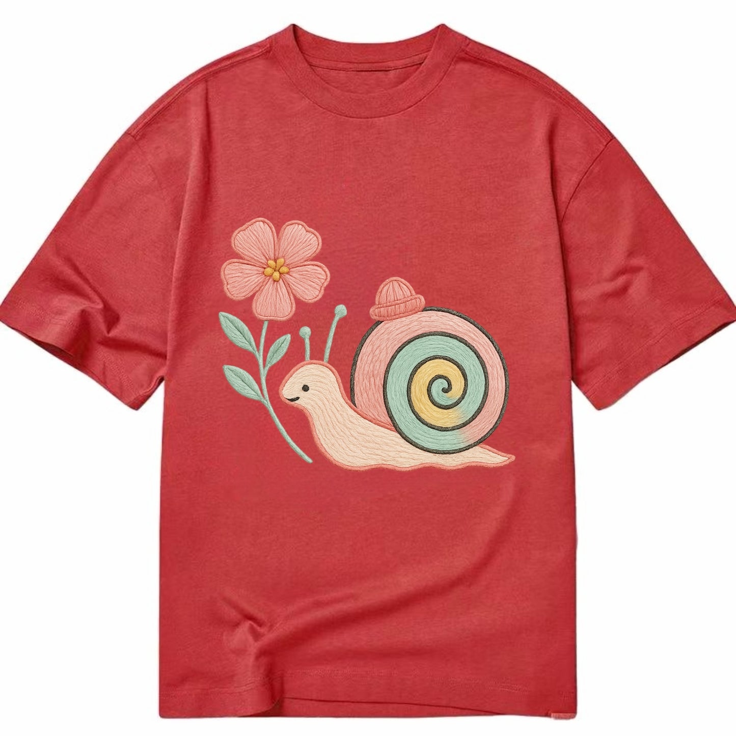 Coral Snail - Classic T-shirt - Red