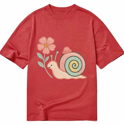 Coral Snail - Classic T-shirt - Red