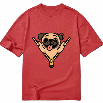 Pug - Classic T-shirt - Red