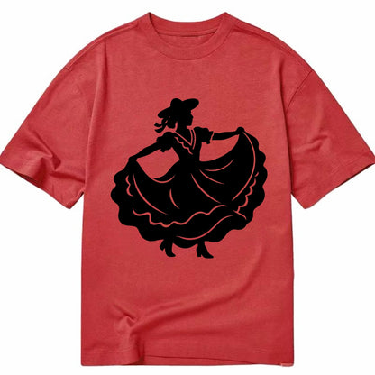 Mexican folk dancer twirling skirt - Classic T-shirt - Red