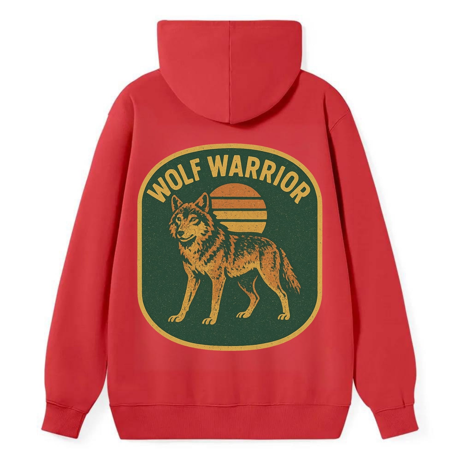 Wolf Warrior  - Classic Pullover Hoodie - Red