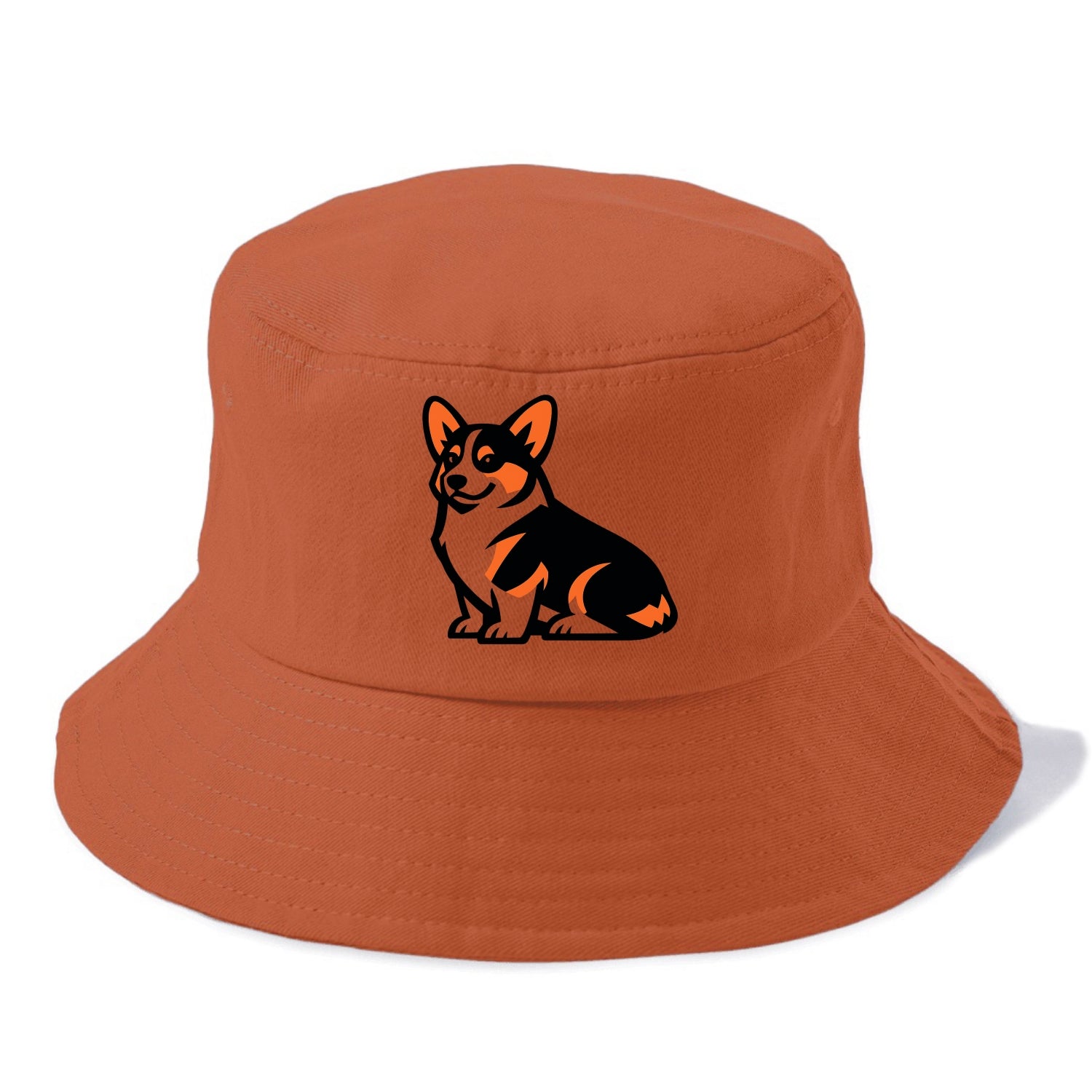 Tricolor Corgi Charm - Bucket Hat - Red