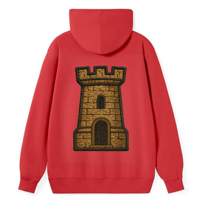 Castle Tower  - Classic Pullover Hoodie - Red