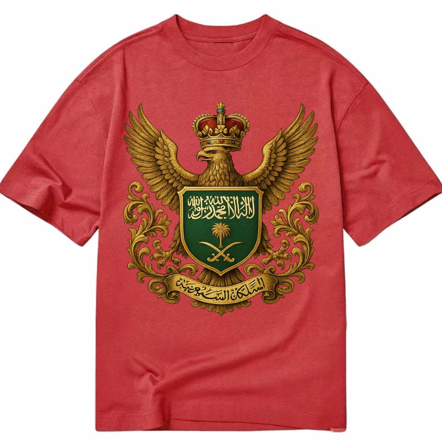 Saudi Arabia Heritage Badge  - Classic T-shirt - Red