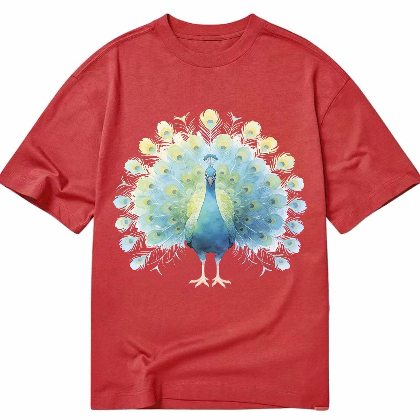 Peacock - Classic T-shirt - Red