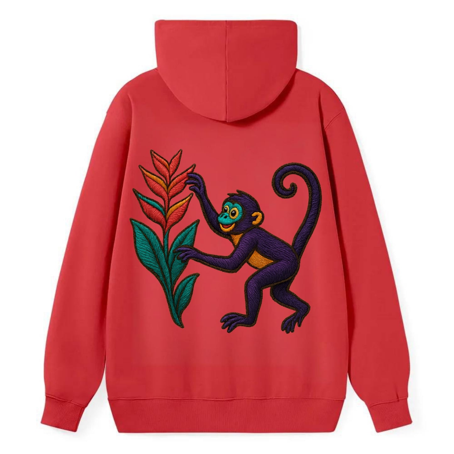 Spider Monkey - Classic Pullover Hoodie - Red