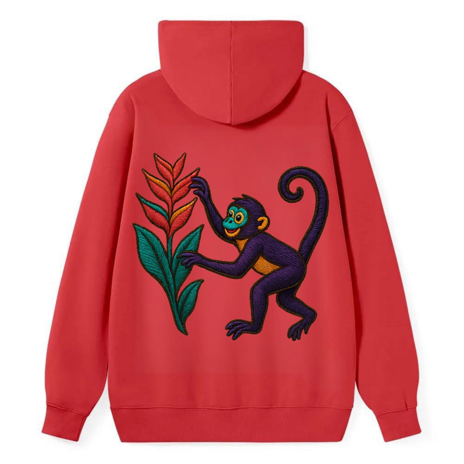 Spider Monkey - Classic Pullover Hoodie - Red