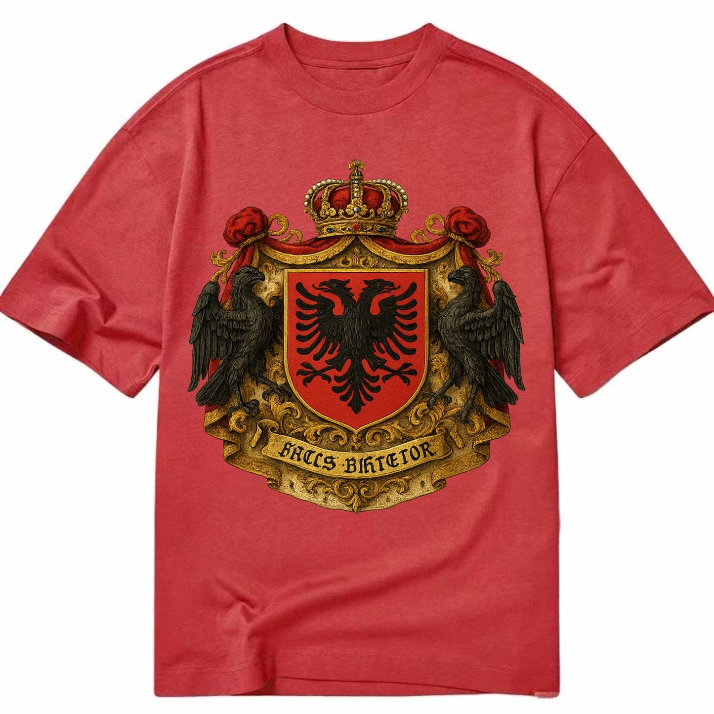 Albania Double Eagle Emblem  - Classic T-shirt - Red
