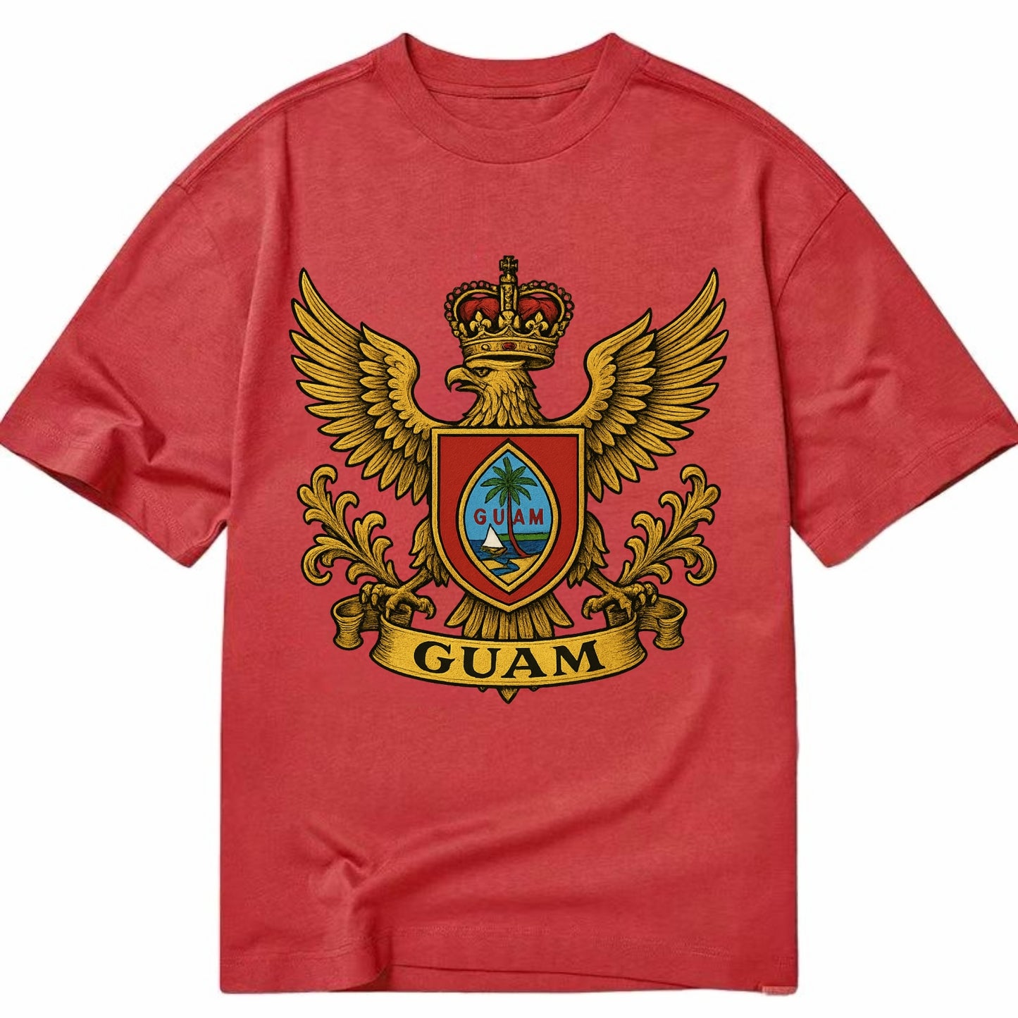 Guam Heritage Badge  - Classic T-shirt - Red