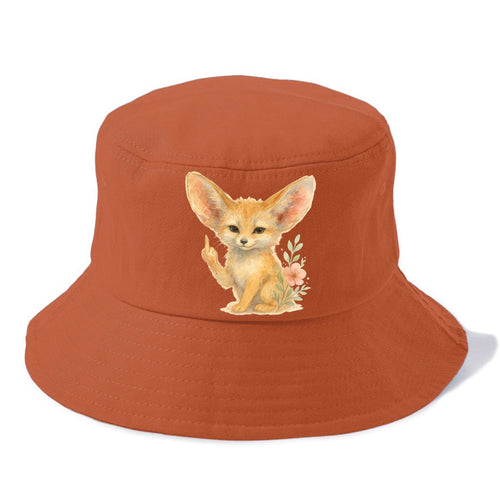 tiny fennec fox with oversized ears, one small paw raised in sass - Bucket Hat