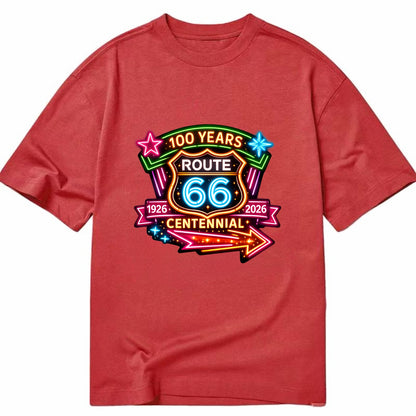 CENTENNIAL BADGE | 100 Years celebration emblem | 1926-2026 dates | Anniversary - Classic T-shirt - Red
