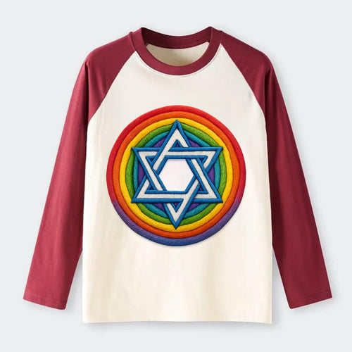 Star of David  - Raglan Long Sleeve T-Shirt