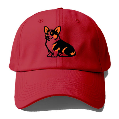 Tricolor Corgi Charm - Baseball Cap - Red