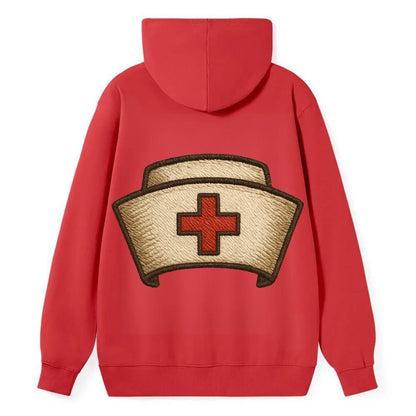 Nurse Cap  - Classic Pullover Hoodie - Red