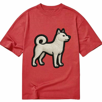 Kishu Ken - Contemporary white hunter de - Classic T-shirt - Red