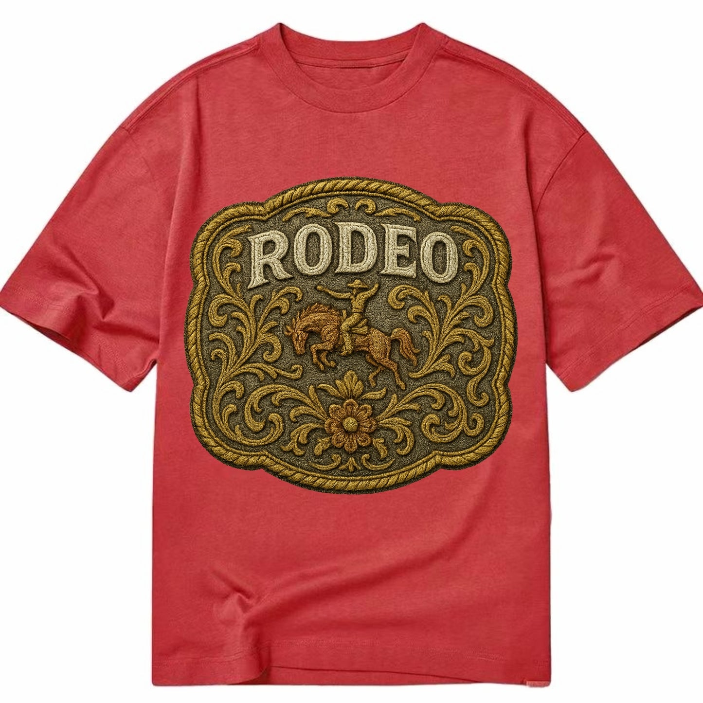 Rodeo Buckle  - Classic T-shirt - Red