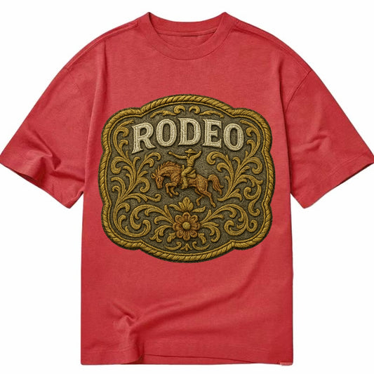 Rodeo Buckle  - Classic T-shirt - Red