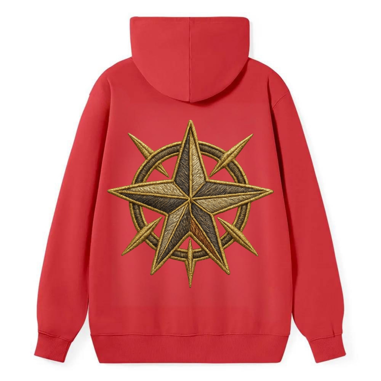 Nautical Star  - Classic Pullover Hoodie - Red