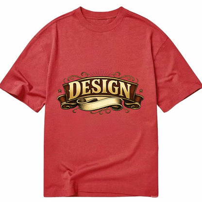 Bold typography design - "DESIGN" - intentional creation, aesthetic planning - Classic T-shirt - Red