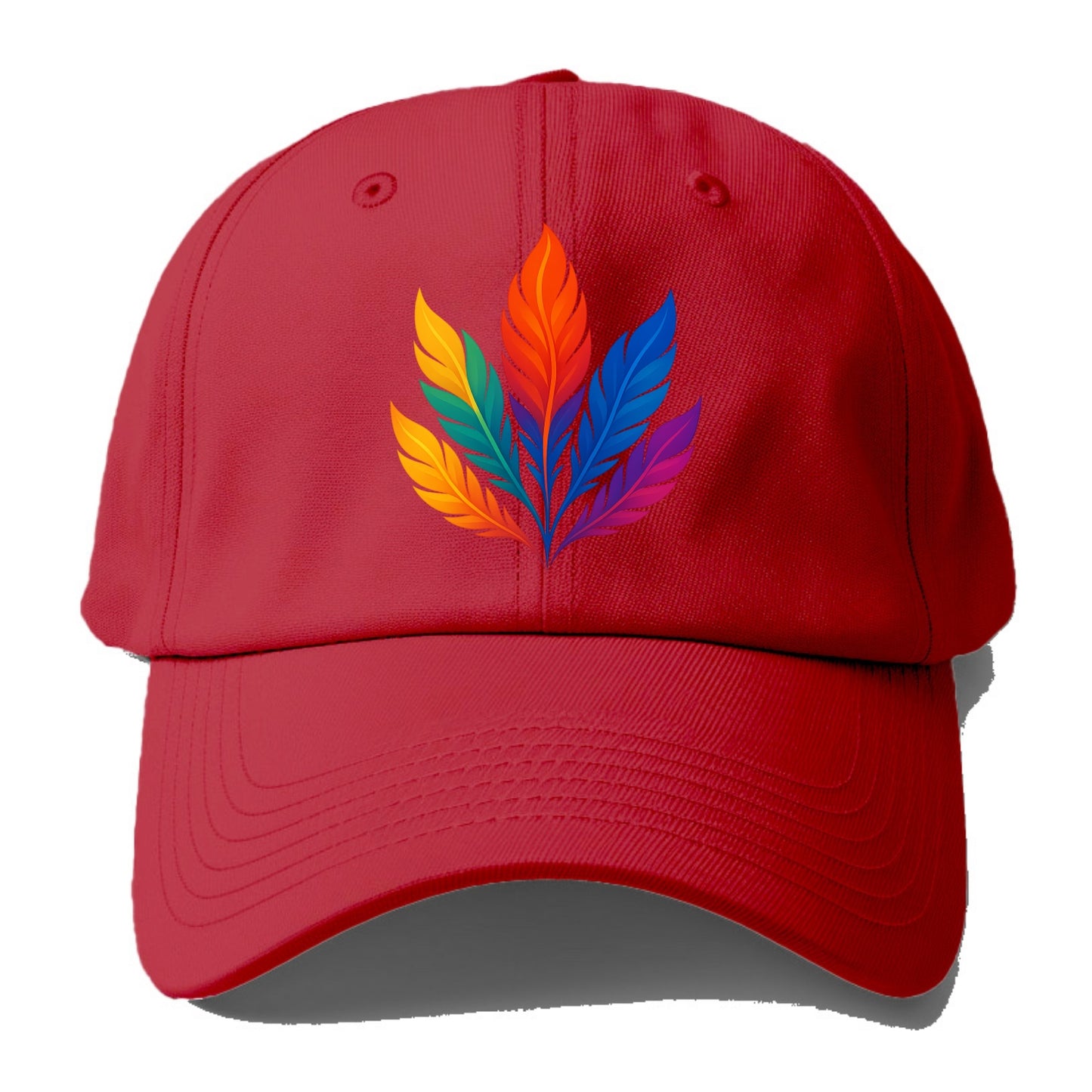 Phoenix Feathers - Each feather a differ - Baseball Cap - Red