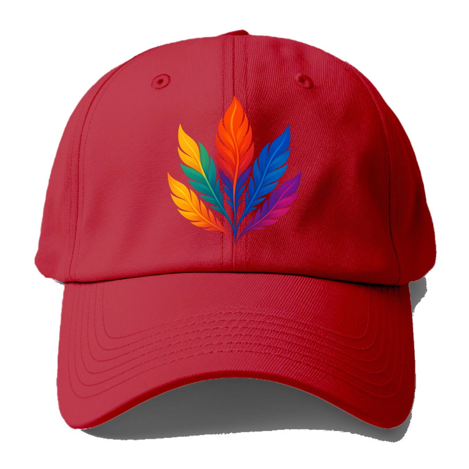 Phoenix Feathers - Each feather a differ - Baseball Cap - Red