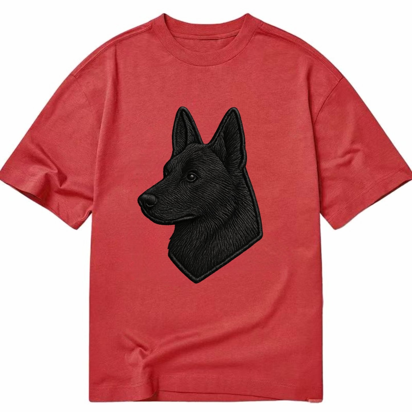 Belgian Sheepdog - Modern black shepherd - Classic T-shirt - Red