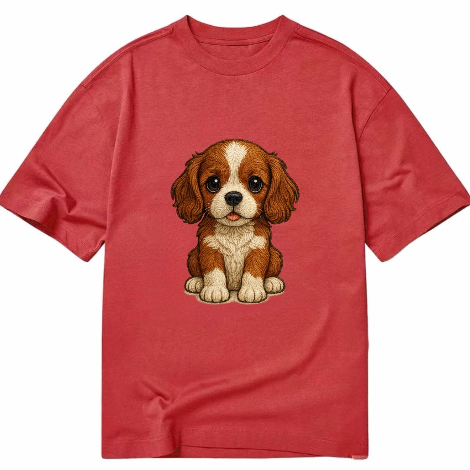 Baby Cavalier King Charles Spaniel Puppy - silky ears, gentle eyes, sweet - Classic T-shirt - Red