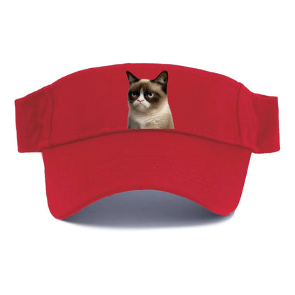 Grumpy Cat Expression  - Visor - Red