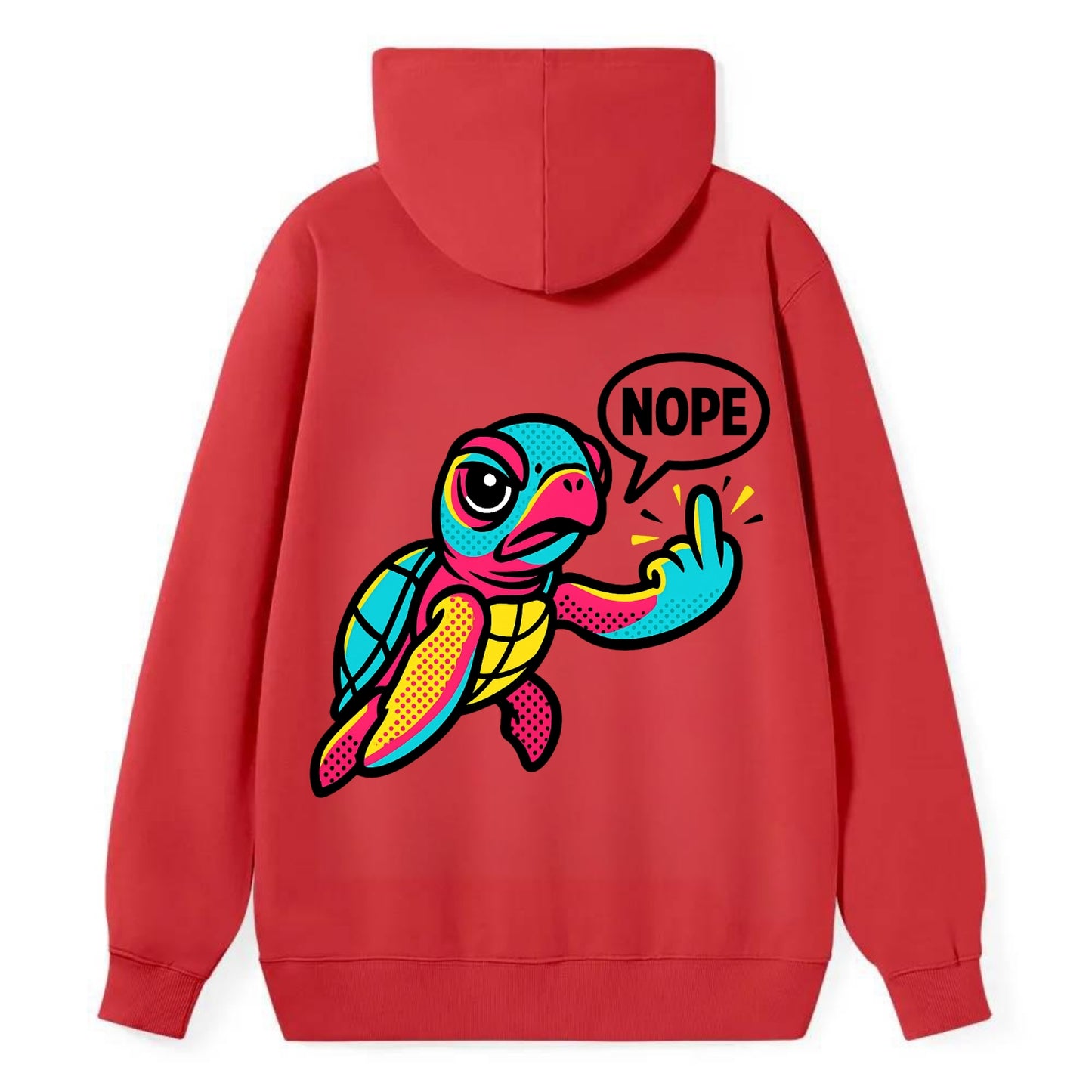 baby sea turtle swimming gracefully, one flipper extended sassily - Classic Pullover Hoodie - Red