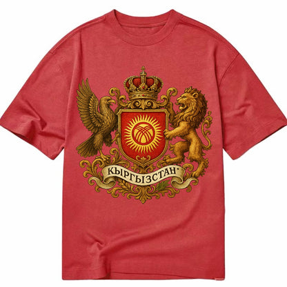 Kyrgyzstan Tunduk Emblem  - Classic T-shirt - Red