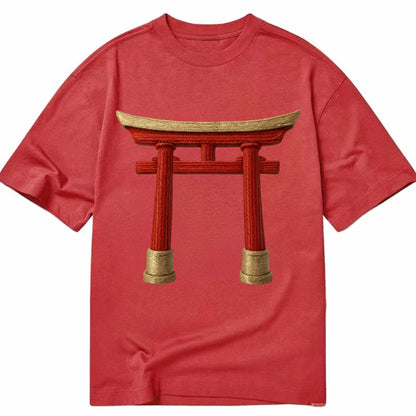Japanese Torii Gate  - Classic T-shirt - Red