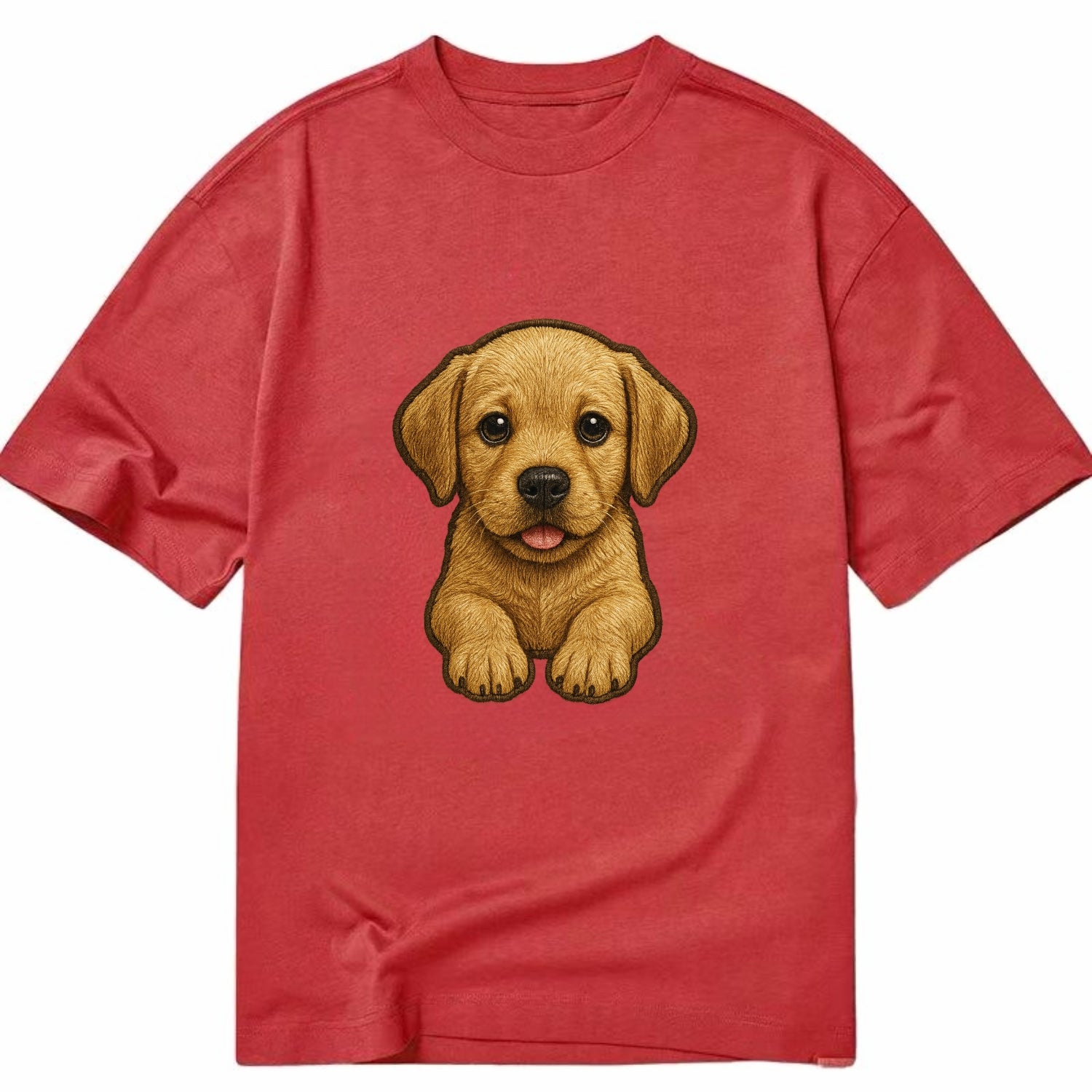 Baby Labrador Retriever Puppy - yellow/black/chocolate, soulful eyes, soft ears, - Classic T-shirt - Red