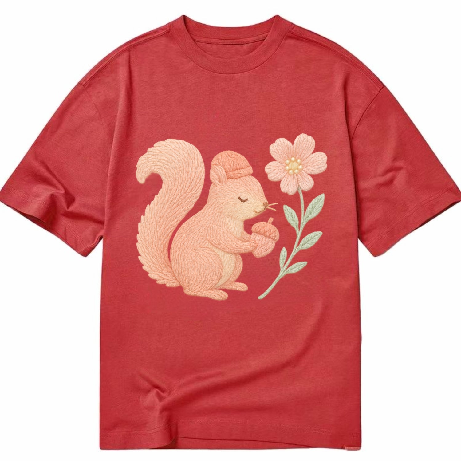 Coral Squirrel - Classic T-shirt - Red