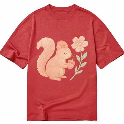 Coral Squirrel - Classic T-shirt - Red